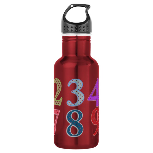 Botella De Agua Numerales (Anverso)