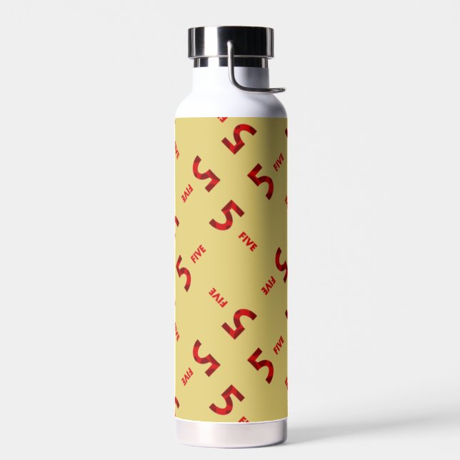 Botella De Agua Número cinco marrón (Izquierdo)