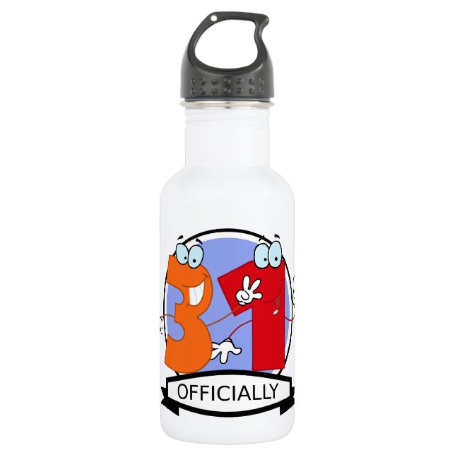 Botella De Agua Número oficial de cumpleaños número 31 (Anverso)
