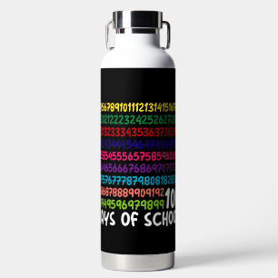 Botella De Agua Números de Matemáticas 100º Día de la Escuela Prof