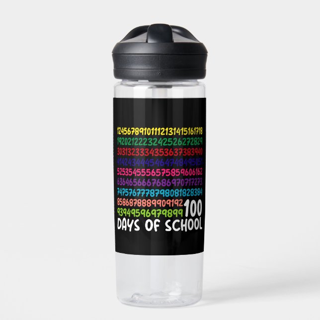 Botella De Agua Números de Matemáticas 100º Día de la Escuela Prof (Delante)