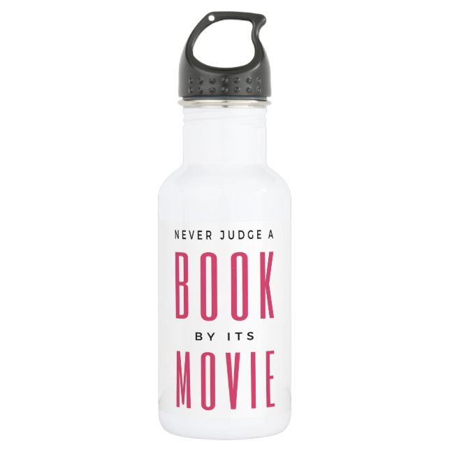 Botella De Agua Nunca juzgues un libro por su película (Anverso)