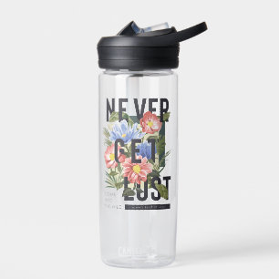 Botella De Agua Nunca se pierda el lema floral