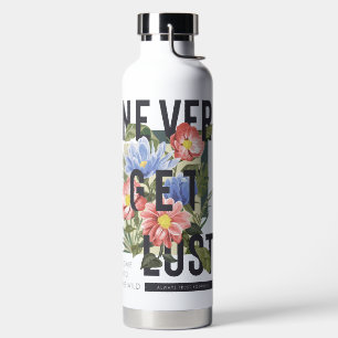 Botella De Agua Nunca se pierda el lema floral