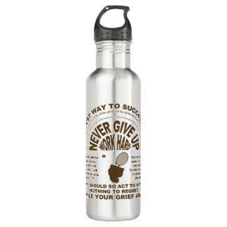 Botella De Agua Nunca se rindan (tenis)