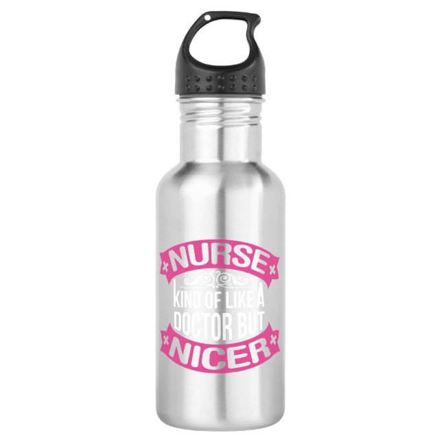 Botella De Agua Nurse Gift | Enfermera Como Un Médica (Anverso)