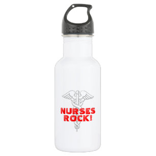 Botella De Agua  ¡Nurses Rock!   Personalizable