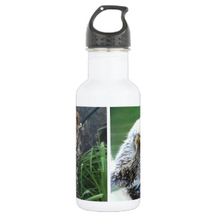 Botella De Agua Nutria de mar y cachorro del guepardo
