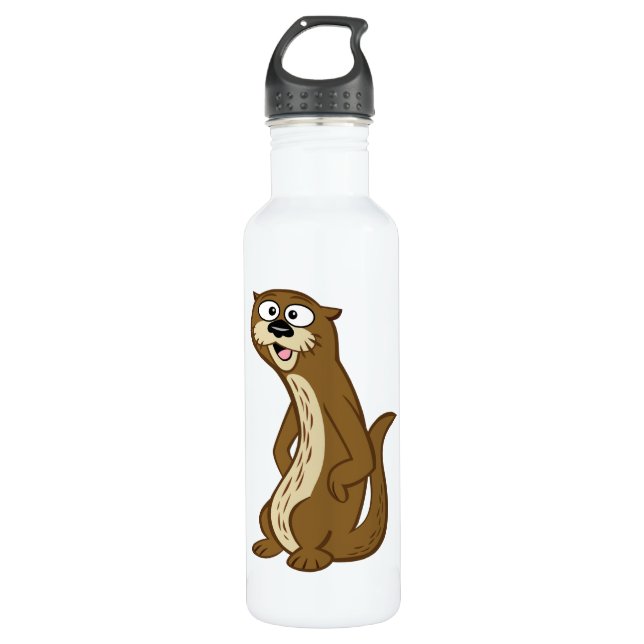 Botella De Agua Nutria de Rick el | Reggie del guardabosques (Anverso)