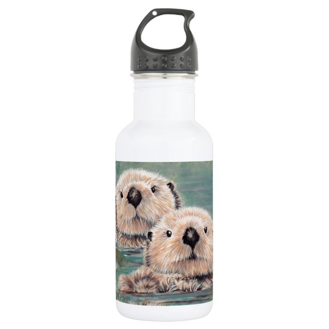 Botella De Agua Nutrias de mar (Anverso)