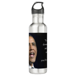 Botella De Agua Obama Y Cita Motivacional Hermosa