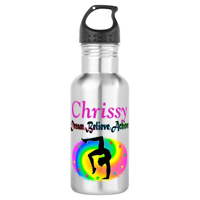 BOTELLA DE AGUA OBJETIVOS DE GIMNASIA FRASCO DE AGUA PERSONALIZADO (Anverso)
