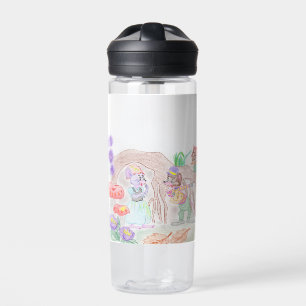 Botella De Agua Obras de arte de niños personalizados, dos ratones