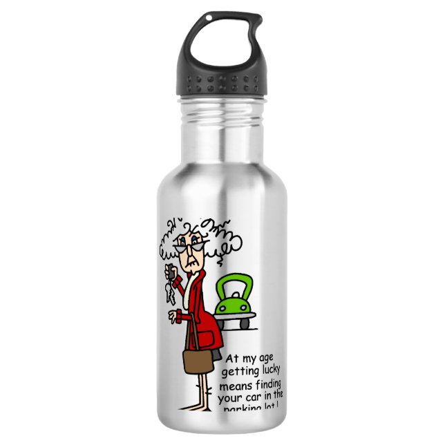 Botella De Agua Obteniendo humor afortunado (Anverso)