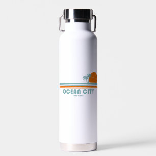 Botella De Agua Ocean City Maryland Palma Sol Palmeras
