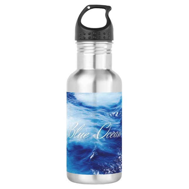 Botella De Agua Océano Azul  (Anverso)