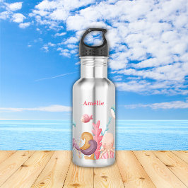 Botella De Agua Océano de sirena personalizado chica