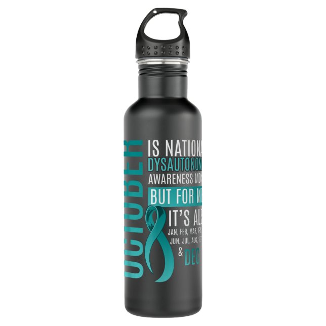 Botella De Agua October Is National Dysautonomia Awareness Month (Anverso)