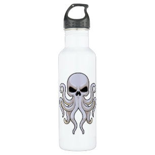 Botella De Agua Octopus con 8 brazos y cráneo