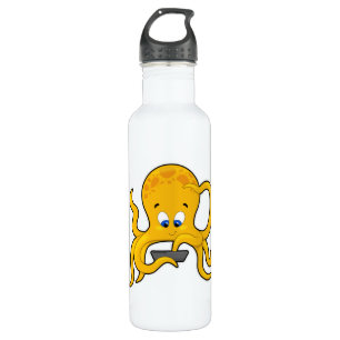 Botella De Agua Octopus con portátil