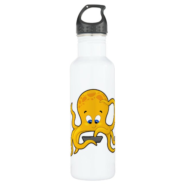 Botella De Agua Octopus con portátil (Anverso)