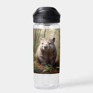 Botella De Agua "Oculto en el Bush: un wombat australiano salvaje"