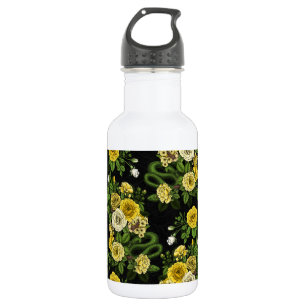 Botella De Agua Oculto en los rosas, amarillo y verde