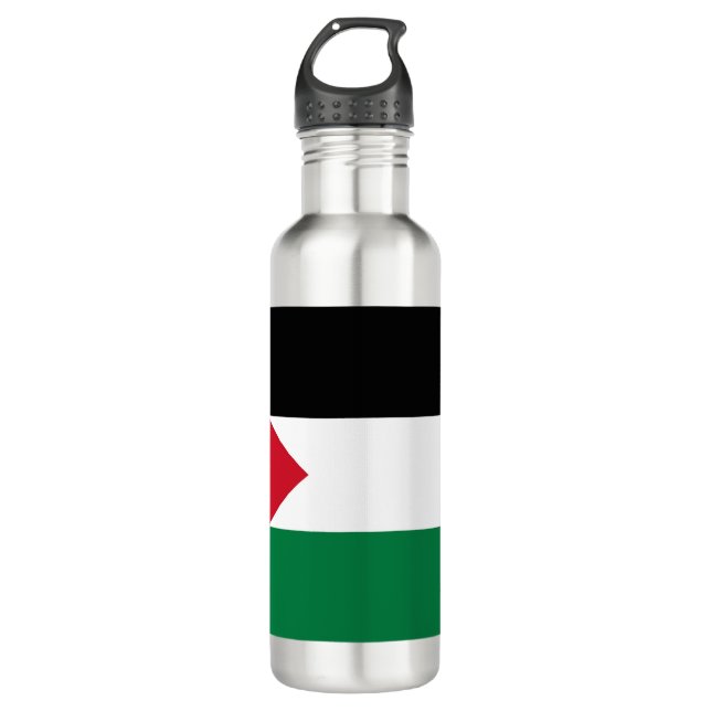 Botella De Agua oficialmente bandera del Estado de Palestina (Anverso)
