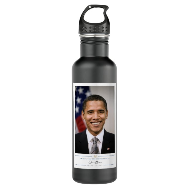 Botella De Agua Oficina del Presidente Electo Barack Obama (Anverso)