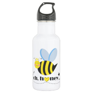 Botella De Agua Oh Honey Valentines reina Bee personaje con tiara