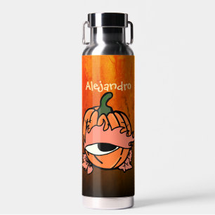Botella De Agua Ojo somnoliento personalizado de la calabaza espel