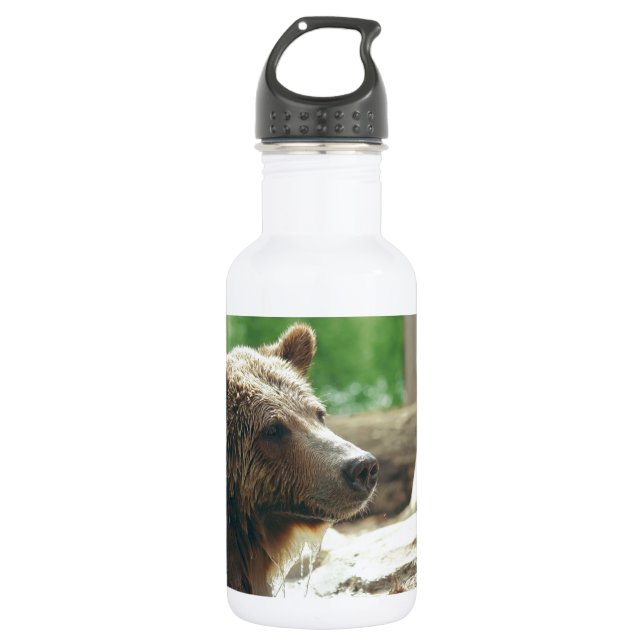 Botella De Agua Ojos animales de la cara del oso adorable lindo de (Anverso)