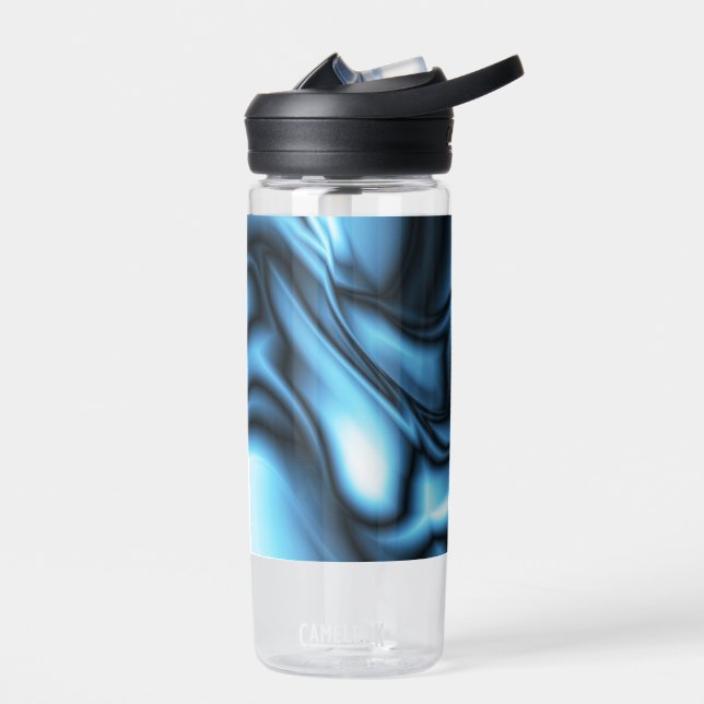 Botella De Agua Ola de seda azul (Izquierdo)