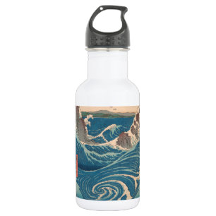 Botella De Agua Olas japonesas de arte de Naruto Whirlpool