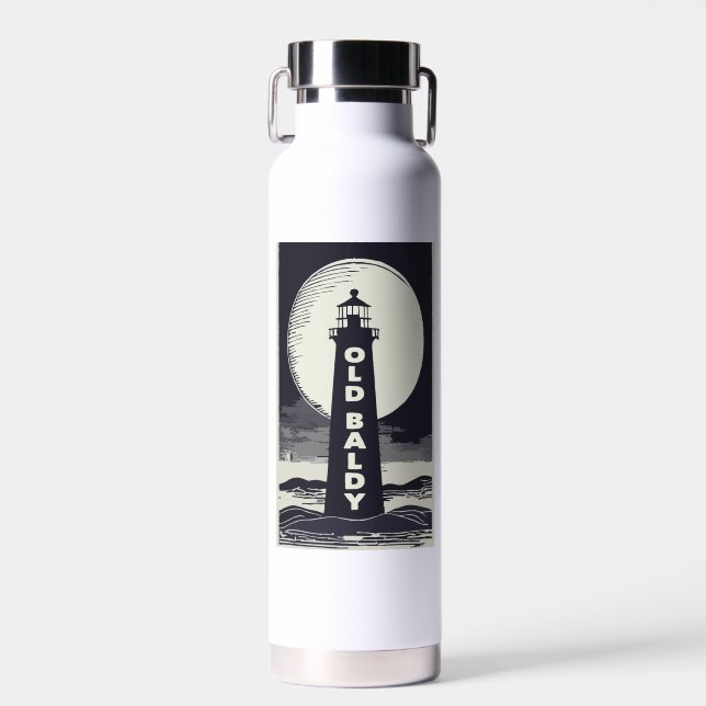 Botella De Agua Old Baldy Lighthouse North Carolina Moon (Delantero)