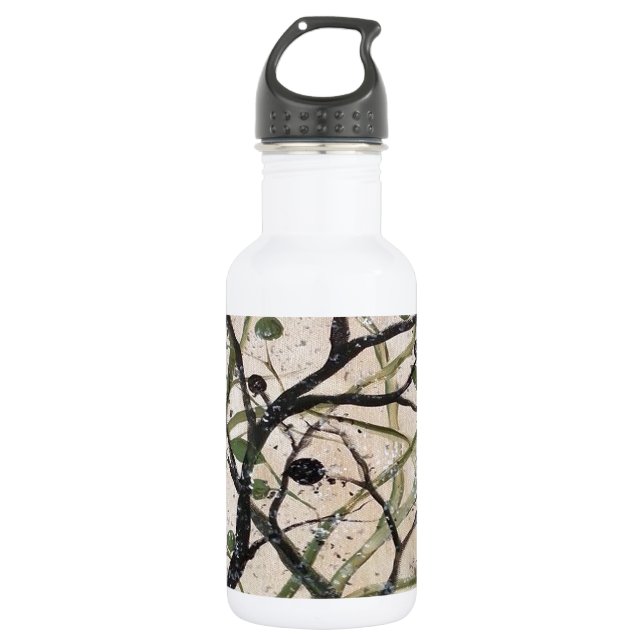 Botella De Agua Olive Branch Resumen de arte (Anverso)