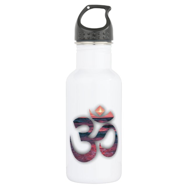 Botella De Agua OM At The Ocean Yoga (Anverso)