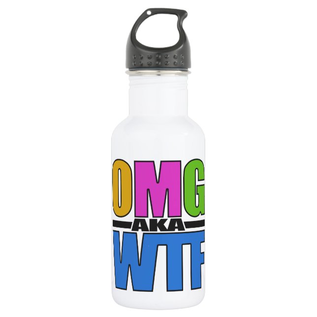 Botella De Agua OMG alias WTF (Anverso)