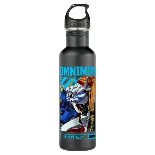 Botella De Agua Omnimon = Digimon = Diseño de Anime Otaku (Anverso)