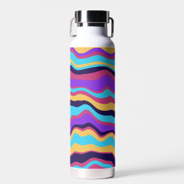 Botella De Agua Ondas abstractas