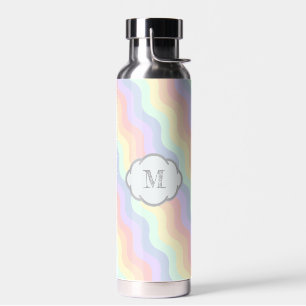 Botella De Agua Ondas arcoiris Pastel