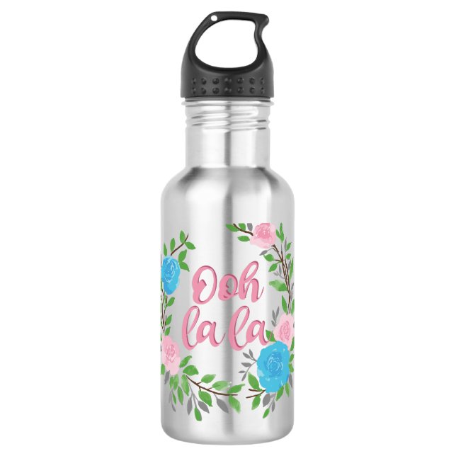 Botella De Agua Ooh La La - Frases Francesas (Anverso)