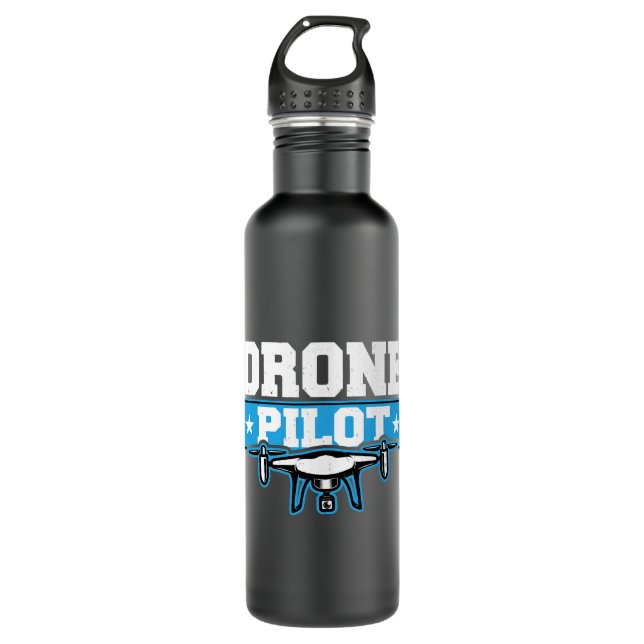 Botella De Agua Operador de drones Funny Quadcopter Drone Pilot (Anverso)