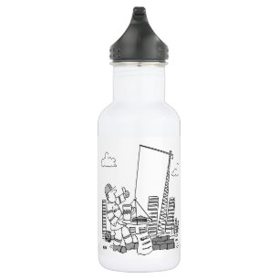 Botella De Agua Operador de la grúa del sitio de construcción