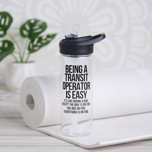 Botella De Agua Operador de tránsito (Yoga (girado))