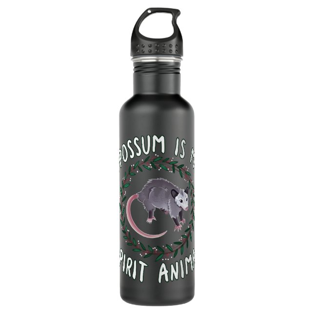 Botella De Agua Opossum es mi animal espiritual (Anverso)