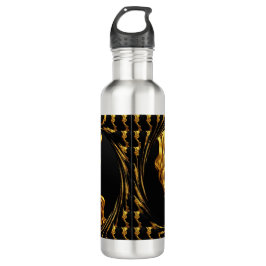 Botella De Agua Opulent Swirl Liquid Gold Black Monochrome Achempo