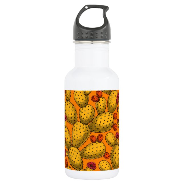 Botella De Agua Opuntia florida en amarillo (Anverso)