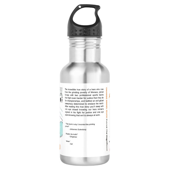 Botella De Agua Orange Angel Duck Water Bottle (Anverso)