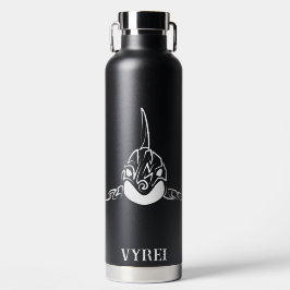 Botella De Agua Orca tribal negra y blanca